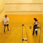 In a squash center