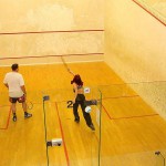 In a squash center