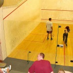 In a squash center