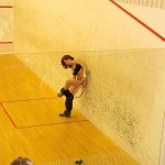 In a squash center