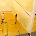 In a squash center