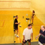 In a squash center