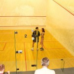 In a squash center