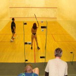 In a squash center