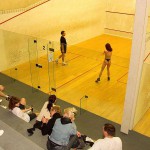 In a squash center