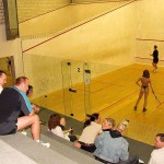 In a squash center