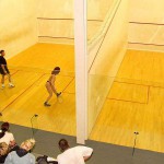 In a squash center