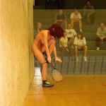 In a squash center