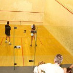 In a squash center