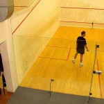 In a squash center