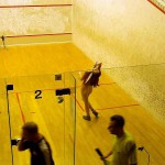 In a squash center