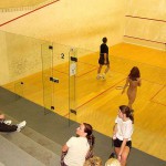 In a squash center