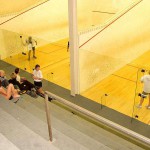 In a squash center
