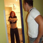 At a small billiard bar