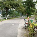 At a kiosk in a leisure area