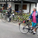 At a kiosk in a leisure area