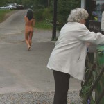 At a kiosk in a leisure area