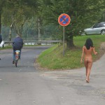 At a kiosk in a leisure area