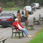 A parking lot at a water supply dam