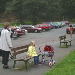 A parking lot at a water supply dam