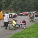 A parking lot at a water supply dam