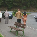 A parking lot at a water supply dam