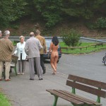 A parking lot at a water supply dam