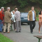 A parking lot at a water supply dam