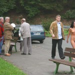 A parking lot at a water supply dam