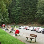A parking lot at a water supply dam