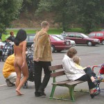 A parking lot at a water supply dam