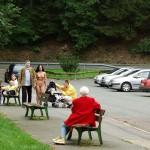 A parking lot at a water supply dam
