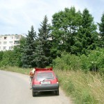 A car break down at the roadside