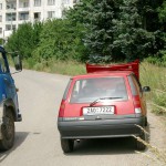 A car break down at the roadside