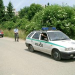 A car break down at the roadside