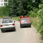 A car break down at the roadside