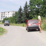 A car break down at the roadside
