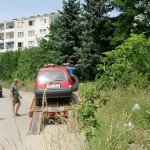 A car break down at the roadside
