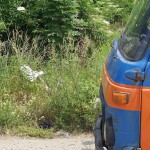 A car break down at the roadside