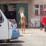 A car break down at the roadside