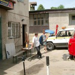 A car break down at the roadside