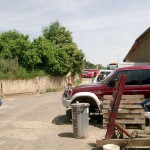 A car break down at the roadside