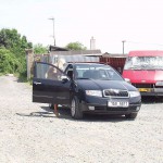 A car break down at the roadside