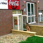 Next to a road in a shop