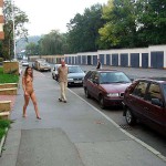 Next to a road in a shop