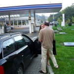 Next to a road in a shop