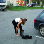 Next to a road in a shop