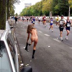 At a marathon race