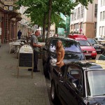 In a cafe cocktail bar downtown