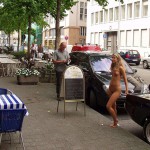 In a cafe cocktail bar downtown